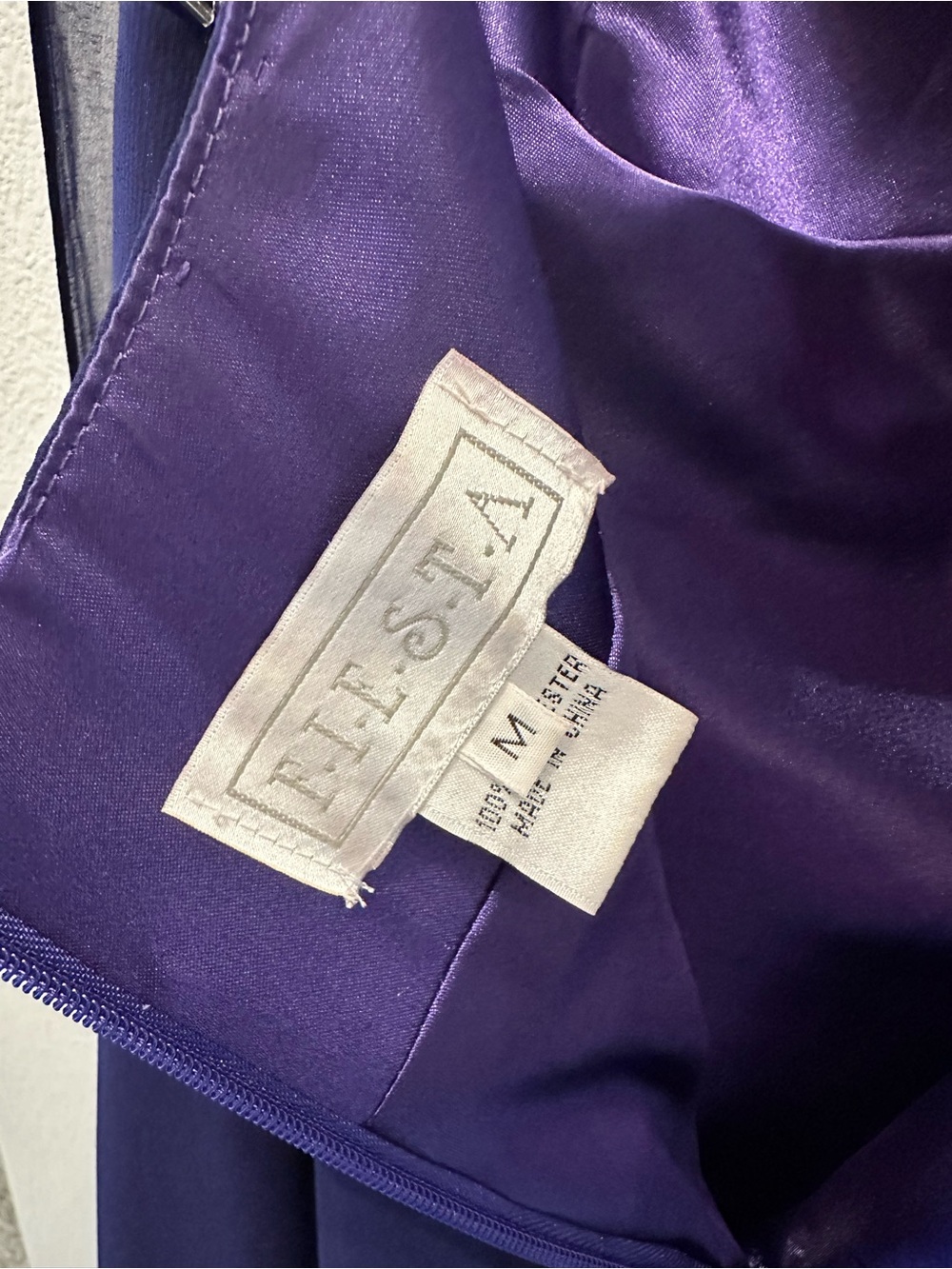 Fiesta Purple High-Low Formal Prom Event Dress with Beaded Waist size M - Picture 14 of 16